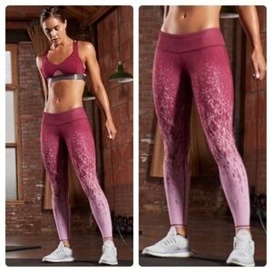 Hylete Motiv Leggings Tights Ombre Print Yoga Pant